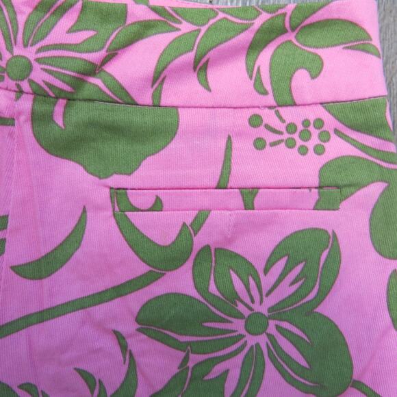TRINA TURK Shorts Hawaiian Tropical Size 0 Women Summer Floral Pink Green - Picture 5 of 7
